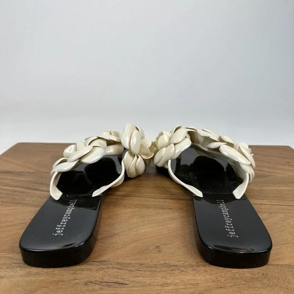 Womens Jeffrey Campbell Floralee Ivory Jelly Thong Flip Flops Sandals Size 8‎ M - Picture 6 of 8